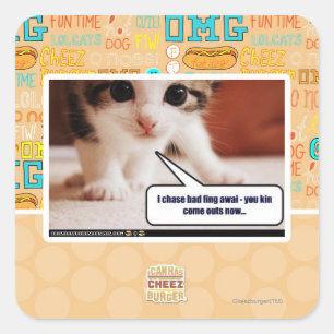 Ich jage schlechte Fahnen Quadratischer Aufkleber