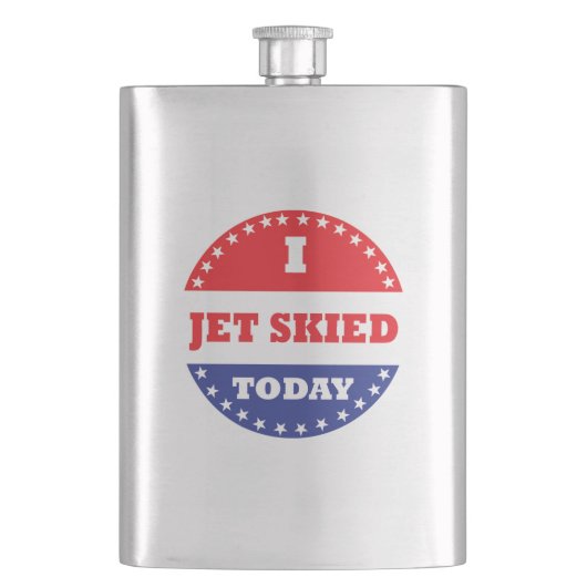 Ich Jet Skied heute Flachmann (Vorderseite)