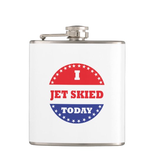 Ich Jet Skied heute Flachmann (Vorderseite)