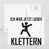 ich jetzt lieber klettern postkarte (Vorne/Hinten)