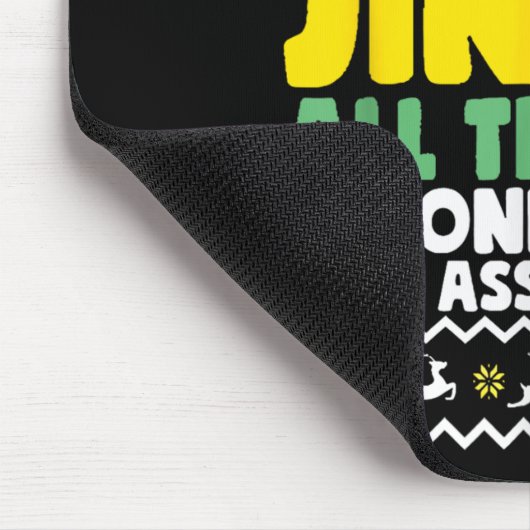 Ich jingle immer den ganzen Weg lustig hässlich We Mousepad (Ecke)