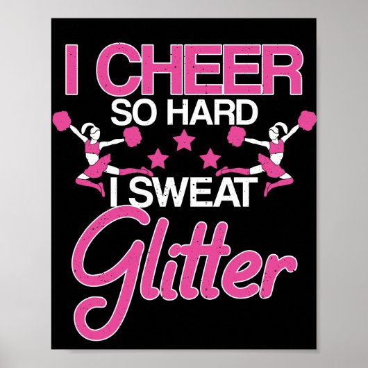 Ich juble so hart ich Sweat Glitzer Cheerleader Gi Poster (Vorne)