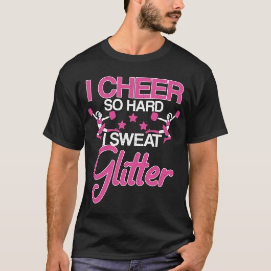 Ich juble so hart ich Sweat Glitzer Cheerleader Gi T-Shirt (Vorderseite)
