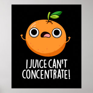 Ich Juice kann Niedliche Orangenpuppe dunkle BG ni Poster