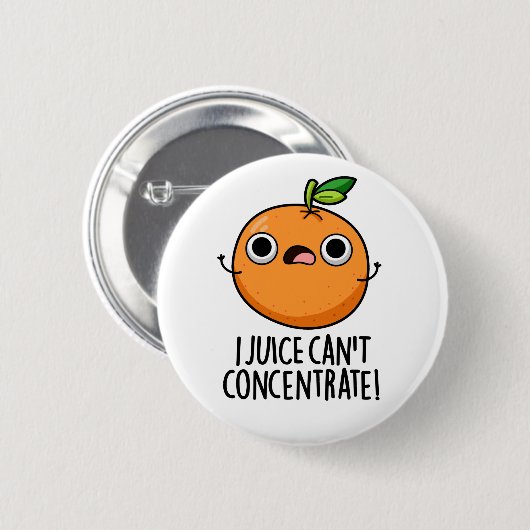 Ich Juice kann Niedliche Orangenpuppe nicht konzen Button (Vorne & Hinten)