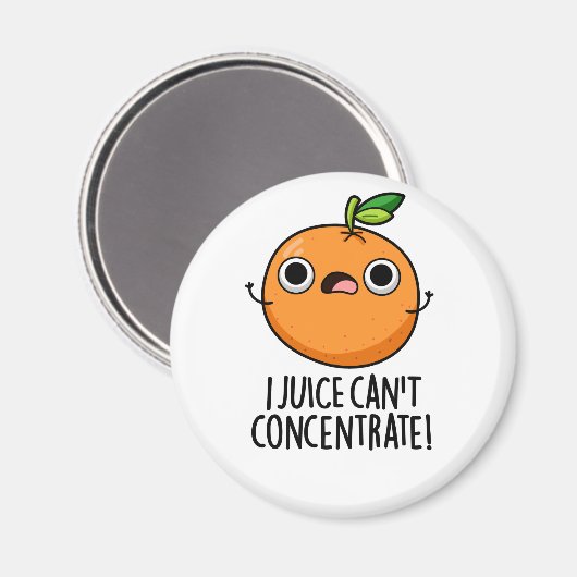 Ich Juice kann Niedliche Orangenpuppe nicht konzen Magnet (Vorderseite/Rückseite)