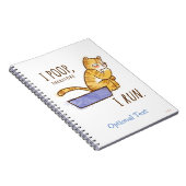 Ich kacke, deshalb lasse ich lustige Katze laufen Notizblock (Rechte Seite)