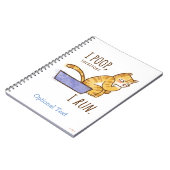 Ich kacke, deshalb lasse ich lustige Katze laufen Notizblock (Linke Seite)