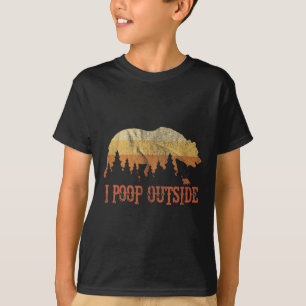 Ich kacke draußen Lustiges Camping-Geschenk T-Shirt