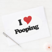 Ich Kackend Liebe Ovaler Aufkleber (Umschlag)