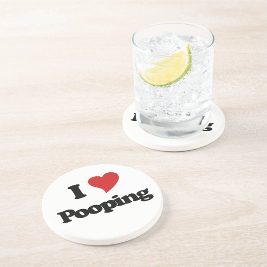 Ich Kackend Liebe Sandstein Untersetzer (Seite)