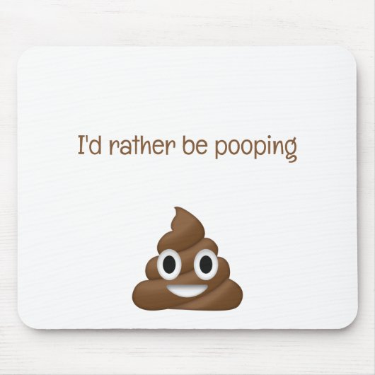 Ich Kackte eher lustige Poo-Emoji Mousepad (Vorne)