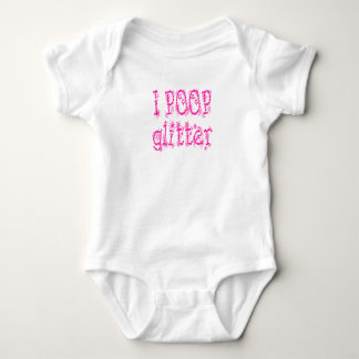 Ich Kackte Glitzer Pink Baby Strampler