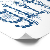 Ich Kackte Glitzer Poster (blau) (Ecke)