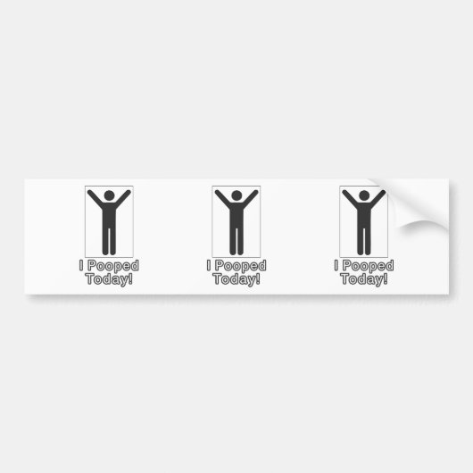 Ich kackte heute autoaufkleber (Vorne)