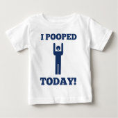 Ich kackte heute baby t-shirt (Vorderseite)