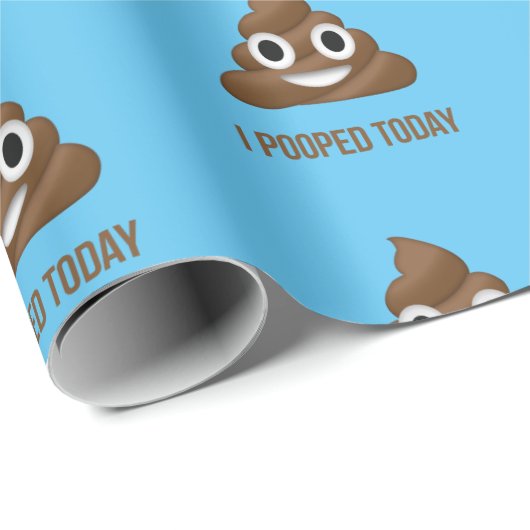 Ich Kackte heute das Funny Emoticon Muster Geschenkpapier (Rolleneckpunkt)