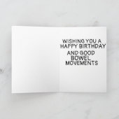 ICH KACKTE HEUTE! FUNNY BIRTHDAY CARD KARTE (Innenseite)