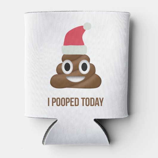 Ich Kackte heute Funny Brown Emoji Weihnachtshut Dosenkühler (Vorderseite)