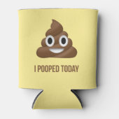 Ich Kackte heute Funny Emoticon auf Gelb Dosenkühler (Vorderseite)