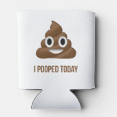 Ich Kackte heute Funny Emoticon Dosenkühler (Rückseite)