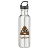 Ich Kackte heute Funny Emoticon Edelstahlflasche (Vorderseite)