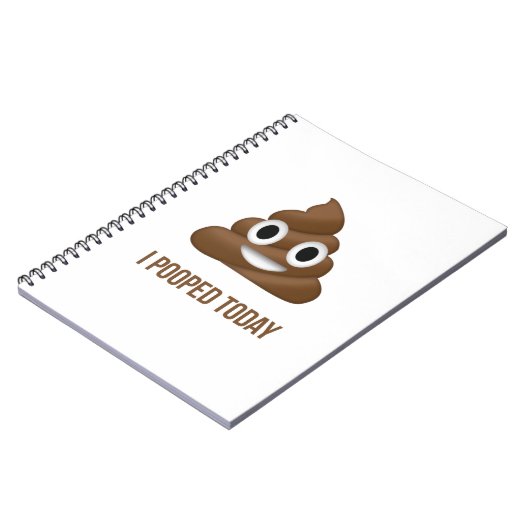 Ich Kackte heute Funny Emoticon Notizblock (Linke Seite)