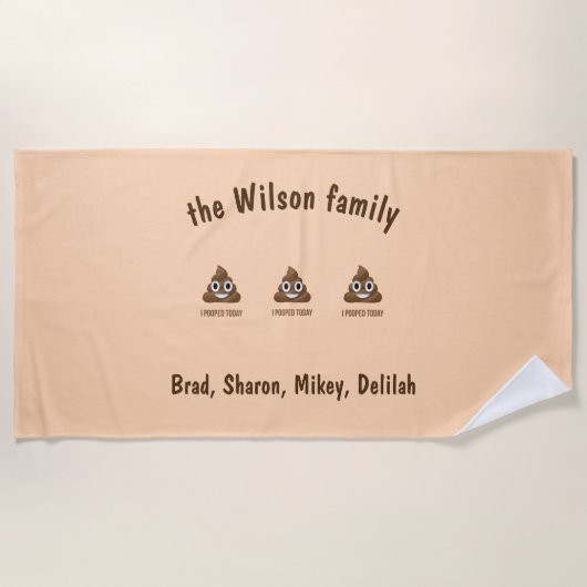 Ich Kackte heute Funny Emoticon Strandtuch (Vorderseite)