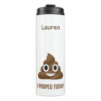 Ich Kackte heute Funny Poo Emoji mit Namen