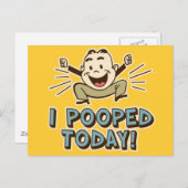 Ich Kackte heute Funny Toilet Spaß Postkarte (Vorne/Hinten)