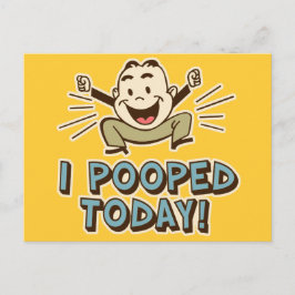 Ich Kackte heute Funny Toilet Spaß Postkarte