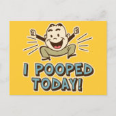Ich Kackte heute Funny Toilet Spaß Postkarte (Vorderseite)