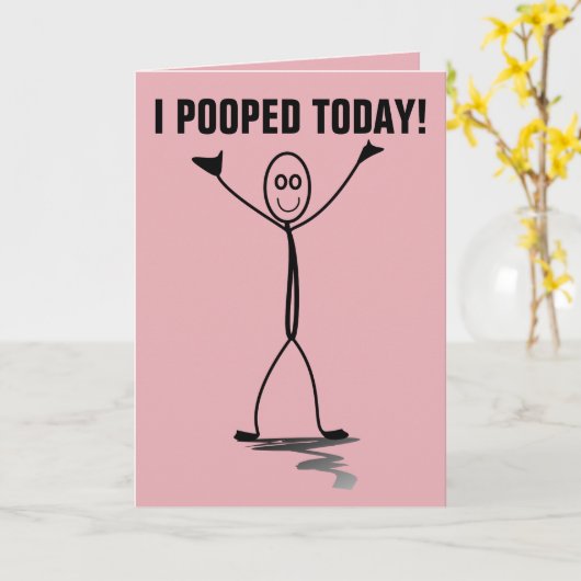 ICH KACKTE HEUTE! FUNNY VALENTINE'S DAY CARDS KARTE (Gelbe Blume)