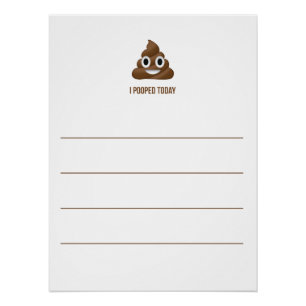 Ich Kackte heute lächelnd Emoticon-Zeichen in Blat Poster