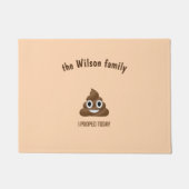 Ich kackte heute lächelnden Poo Emoticon Fußmatte (Vorderseite)