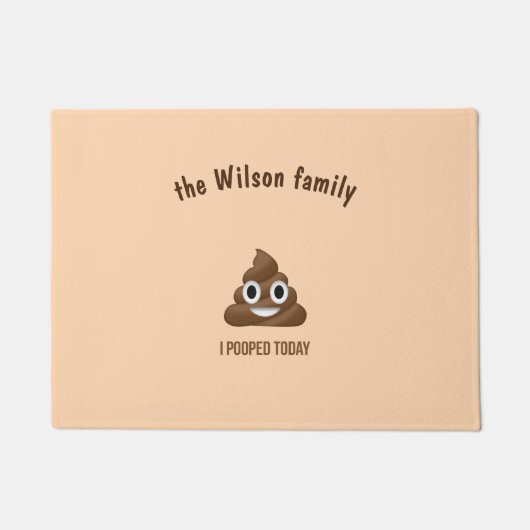 Ich kackte heute lächelnden Poo Emoticon Fußmatte (Vorderseite)