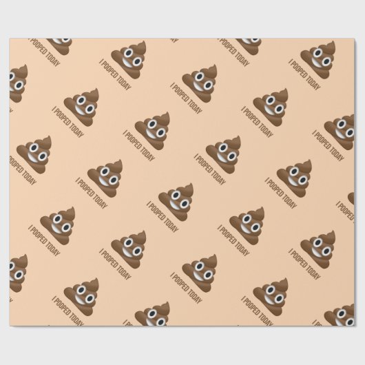 Ich kackte heute lächelnden Poo Emoticon Geschenkpapier (Flach)