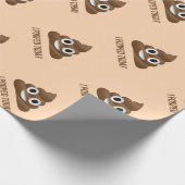Ich kackte heute lächelnden Poo Emoticon Geschenkpapier (Ecke)