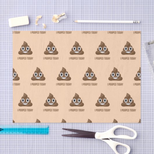 Ich kackte heute lächelndes Poo Emoji Seidenpapier (Handwerk)