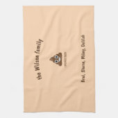 Ich kackte heute lustigen Emoticon Geschirrtuch (Vertikal)