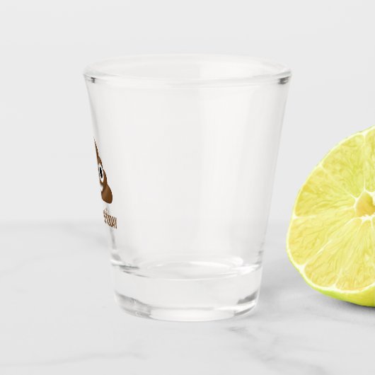Ich Kackte heute Poo Emoji Shot Glass Schnapsglas (Rechts)