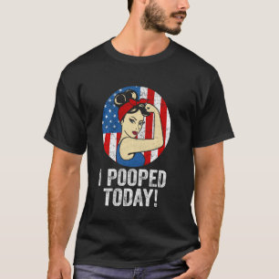 Ich Kackte Heute Shirt Frauen USA Flagge Funny ich