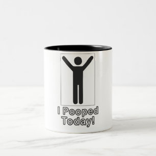 Ich kackte heute zweifarbige tasse