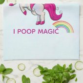 Ich Kackte Magic Funny Unicorn Sprichwort Geschirrtuch (Gefaltet)