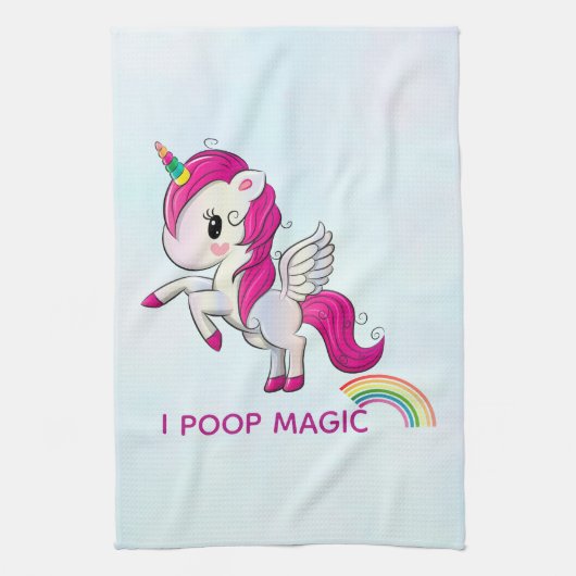 Ich Kackte Magic Funny Unicorn Sprichwort Geschirrtuch (Vertikal)