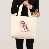 Ich Kackte Magic Funny Unicorn Sprichwort Jumbo Stoffbeutel (Vorderseite (Produkt))