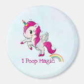 Ich Kackte Magic Funny Unicorn Sprichwort Magnet (Vorne)