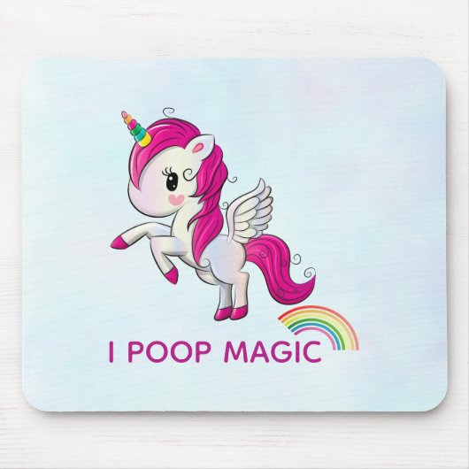 Ich Kackte Magic Funny Unicorn Sprichwort Mousepad (Vorne)