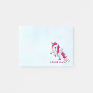 Ich Kackte Magic Funny Unicorn Sprichwort Post-it Klebezettel