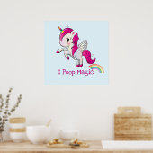 Ich Kackte Magic Funny Unicorn Sprichwort Poster (Küche)